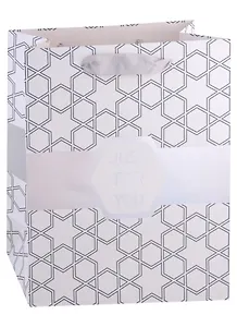 Пакет А4 32*26*12,5 "Grey and white" нейтр., бум.мат.ламинат