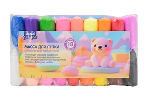 Суперлегкий пластилин. Масса для лепки 18 цветов, M-4197-18