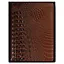 Ежедневник недат. А5+ 160л 175*245 "Аллигатор" коричневый, кожзам, тв.переплет, обл.поролон, блинтовое тиснение, офсет, ляссе, подар.упаковка — 3054995 — 3