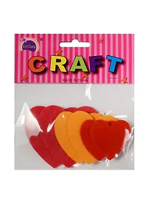 Наборы из фетра в пакете с хедером.  Сердца разных размеров (11-21136-23)