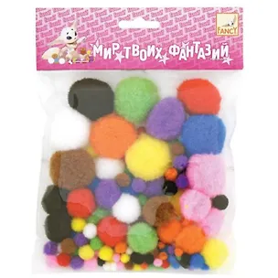 Помпоны (FD020012) (d=2,3,4) (100шт) (упаковка) 2388295