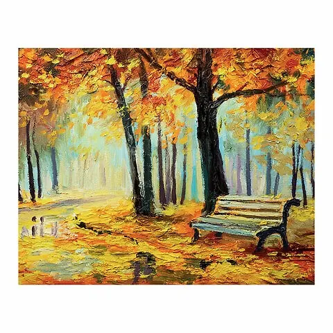 Холст на картоне с контуром BRAUBERG ART CLASSIC Осень, 30х40см, грунтованный, хлопок, 191546 2789639 — 4