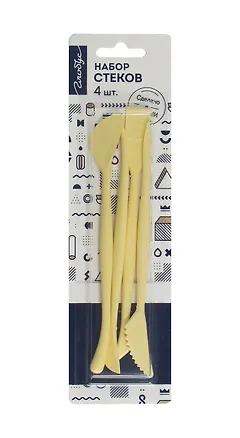 Стеки 04шт для пластилина, Глобус 257749