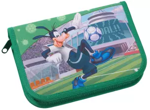 Пенал школьный 1отд. "Mickey Football-2" 20*14*3,5, молния, Disney — 228365 — 1