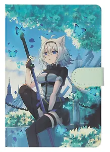 Блокнот с магнитной застежкой Аниме Девушка-волшебница с бабочками (Сёдзё) (цветная) (256стр) (13x19)