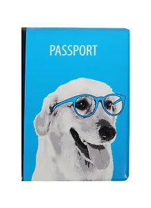 Обложка для паспорта Собака в очках