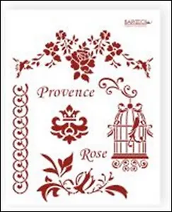 Трафарет пластиковый многоразовый Прованс (20х25) (Л-065)