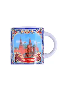 Кружечка Москва Аква ХВБ-Коллаж фарфор 4см (061-SM-18-20)