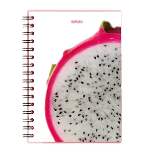 Блокнот А5 100л кл. "Dragon Fruit" пласт.обл, евроспираль, Herlitz