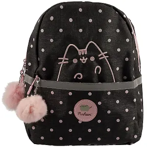 Рюкзак "Pusheen" 38,5*29*15, черный, уплотн.карман для ноутбука, поролон.спинка, регул.лямки, светоотраж.элементы