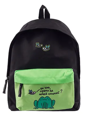 Рюкзак "Какой лягух ты сегодня?" школьный, 40*30*12, ткань Oxford 3110274