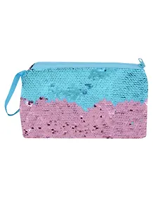 Косметичка-кошелек с пайетками на молнии (20х14) (текстиль)