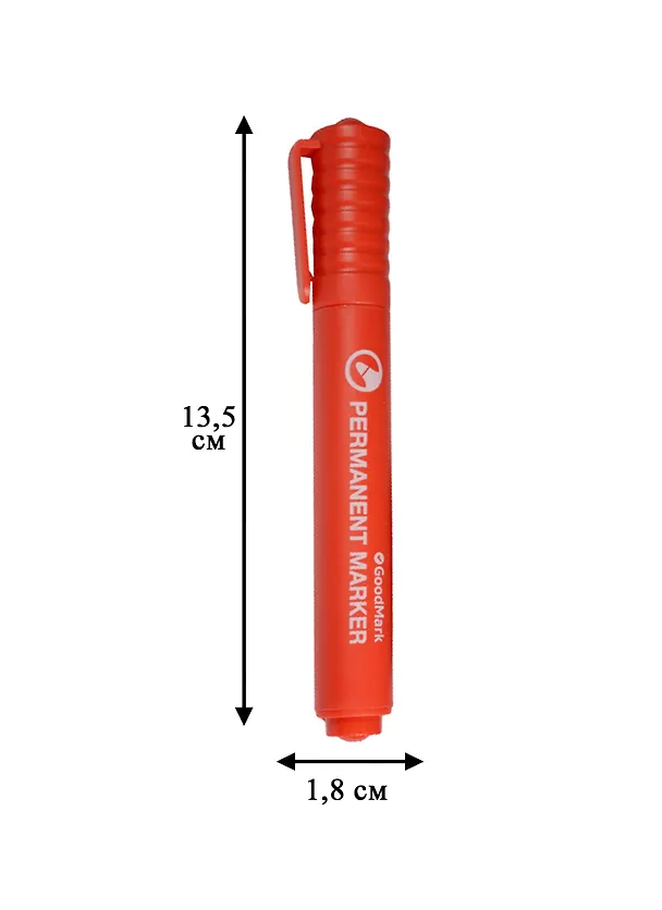Маркер перманентный GoodMark, красный 2,5 мм 238526 — 3