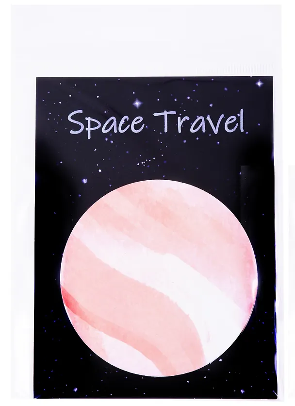 Блок бумаги самоклеящийся 70*70мм "Spase Travel", ассорти, инд.уп. 262474 — 3
