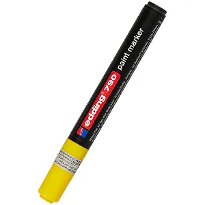 Маркер 790 лаковый, желтый, 2-3мм, Edding