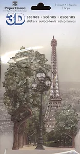 Наклейки для скрапбукинга Paper House Парижская улица 3D (STDM-0800) (упаковка)