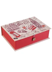 Шкатулка-книга с пуговицей картон M Лондон (20х13,5х6см) (12-Kairui-BB2017-012)