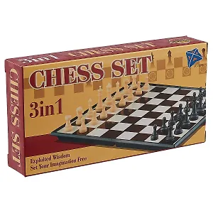 Шахматы, шашки магнитные. Набор игр настольных  3 в 1.