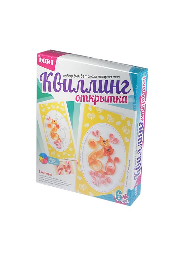 Квиллинг Открытка Мур-Мур (Квл-004) (цв. основа) (LORI) (2 вида) (набор для творчества) (6+) 2415428 — 1