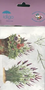 IDIGO декупажная карта 32*45 анютины глазки d138