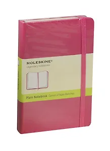 Записная книжка А6 96л нелин. "Classic Pocket" розовая, жесткая обложка, резинка, Moleskine