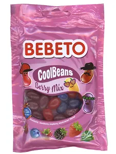 Мармелад BEBETO, COOL BEANS BERRY MIX со вкусом клубники, малины, ежевики и черной смородины, 60г
