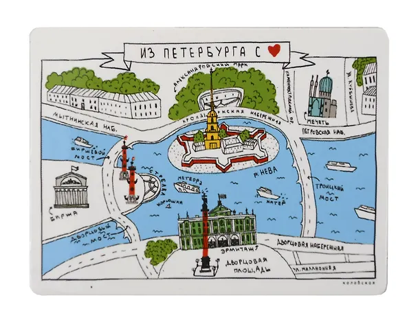Магнит СПб 7,0*9,5см Коловская "Петербург", КП-01 2786850 — 1