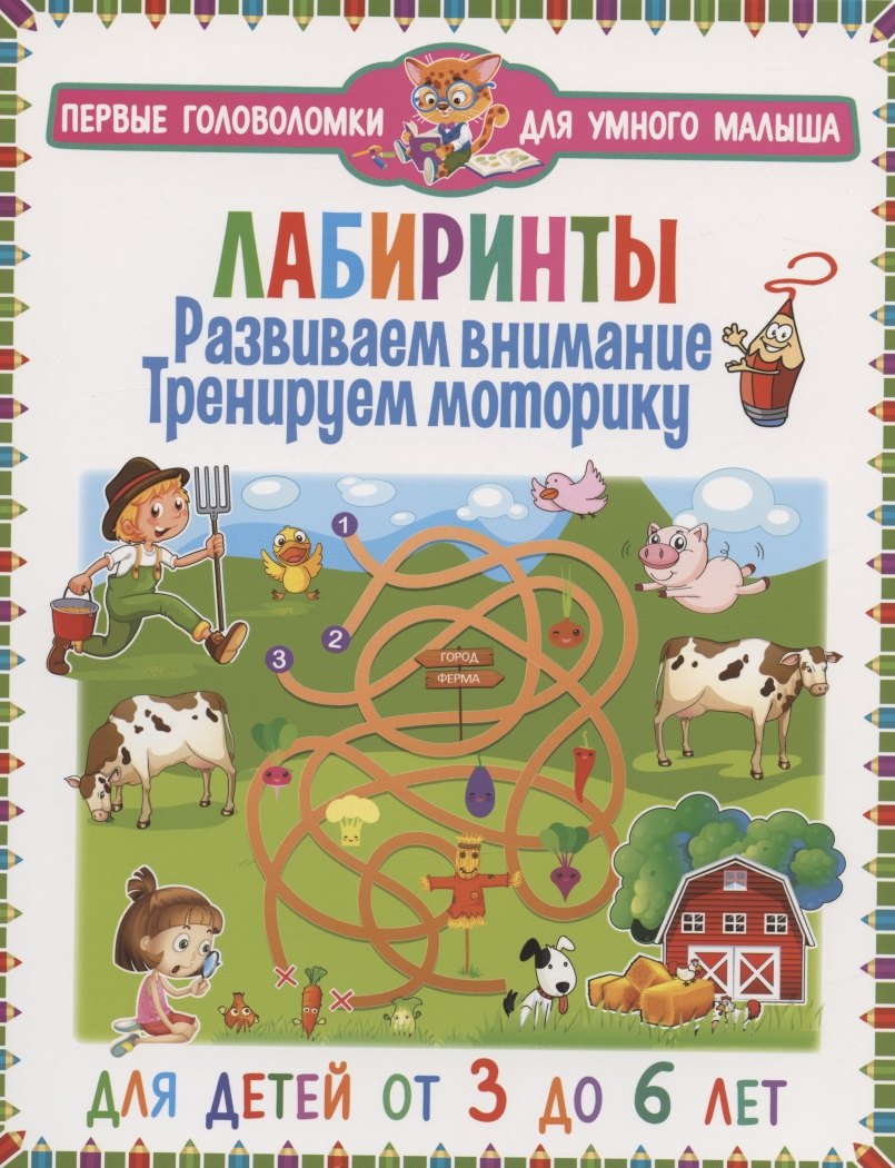 

Лабиринты. Развиваем внимание, тренируем моторику. Для детей от 3 до 6 лет