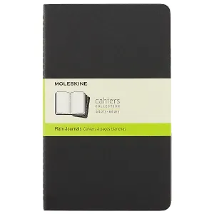Набор книг для записей Moleskin Cahier Journal Large, 3 штуки, чёрные, 40 листов, А5