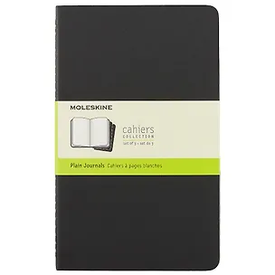 Набор книг для записей Moleskin Cahier Journal Large, 3 штуки, чёрные, 40 листов, А5 242469