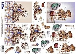 Аппликация бумажная вырубная серии "Плюшевые медведи 5" (G82934) 2261030