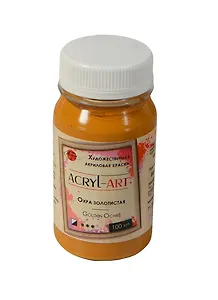 Краска акриловая "Акрил-Арт" охра золотистая,100мл,банка, Таир