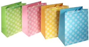 Пакет подарочный бумажный "Горох в пастельных тонах", А5