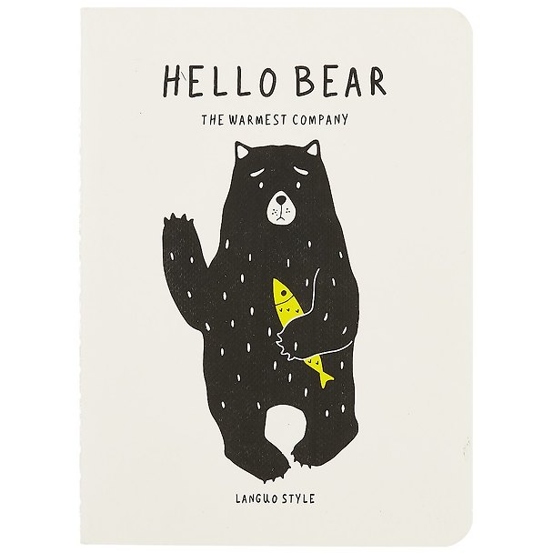 Записная книжка «Hello Bear» А6, 24 листа в клетку, сшивка, Languo, в ассортименте 242908 — 1