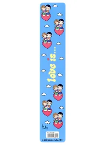 Закладка для книг пластиковая "Love is… Блаженство (голубая)"