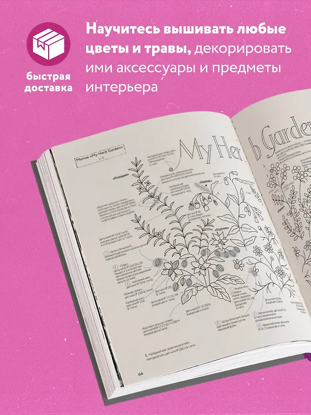 Книга Дивный сад Садако Тоцуки. Свежие цветочные мотивы для вышивки (Садако Тоцука) — 6