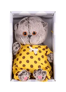Игрушка мягкая Budi Basa, Басик BABY в комбинезоне в горох (20 см) (BB-065)