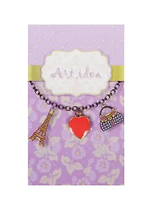 Кулон желтый Сердечки микс цветов (QA-5578) (1,5см)