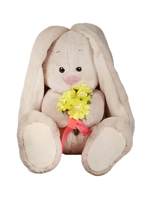 Мягкая игрушка Зайка Ми с желтым букетом (15 см) (SidX-148) 2504679