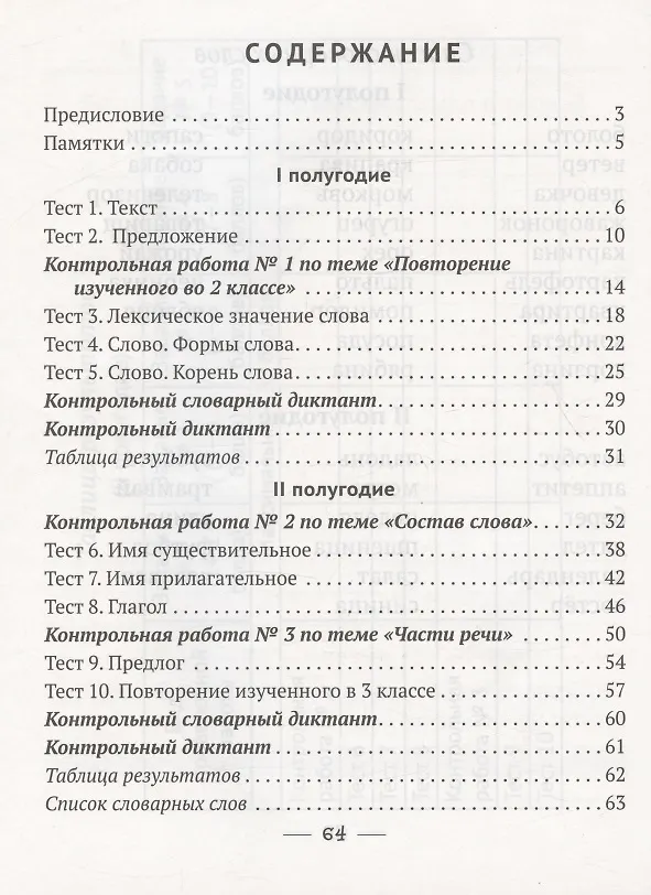 Книга Русский язык. 3 класс. Тетрадь для тематических тестов и контрольных работ (Ирина Фокина) — 2