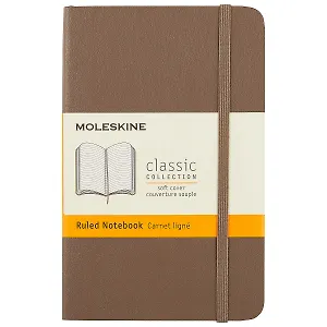 Записная книжка Moleskine Classic Soft Pocket, линейка, коричневая, 96 листов, А6