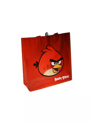 Сумка-пакет "Angry birds" 34,5*34,5см, с ручками, спандбонд, темно-красная, Centrum — 230932 — 1