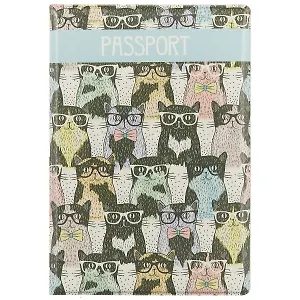 Обложка для паспорта Cool Clever Cats (ПВХ бокс)
