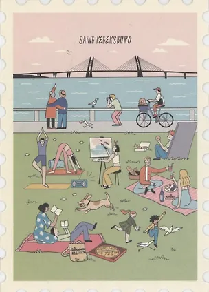 Открытка одинарная "Марка. Saint Petersburg, Севкабель" 3045483