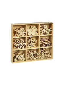 Набор деревянных элементов для творч. Бабочки (DT-001) (45шт) (Рукоделие) (коробка)