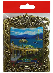 Магнит Сочи Горы Море Дендрарий (металл цв.бронза) (0272-2BR-135K07)