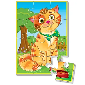 Мягкие пазлы 12 A5 Любимцы Котик (VT1103-52) (3+) (Vladi Toys)