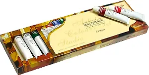 Краски масляные 10цв 18мл "Студия" туба, к/к., Гамма