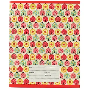 Тетрадь в линейку Unnika, "Веселое настроение (орнамент)", 12 листов, в ассортименте 239536