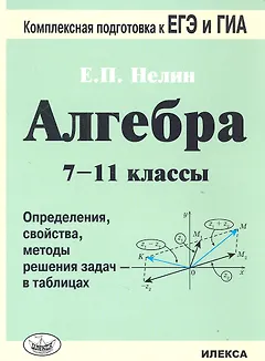 Алгебра. 7-11 кл. Определения, свойства, методы решения задач - в таблицах.